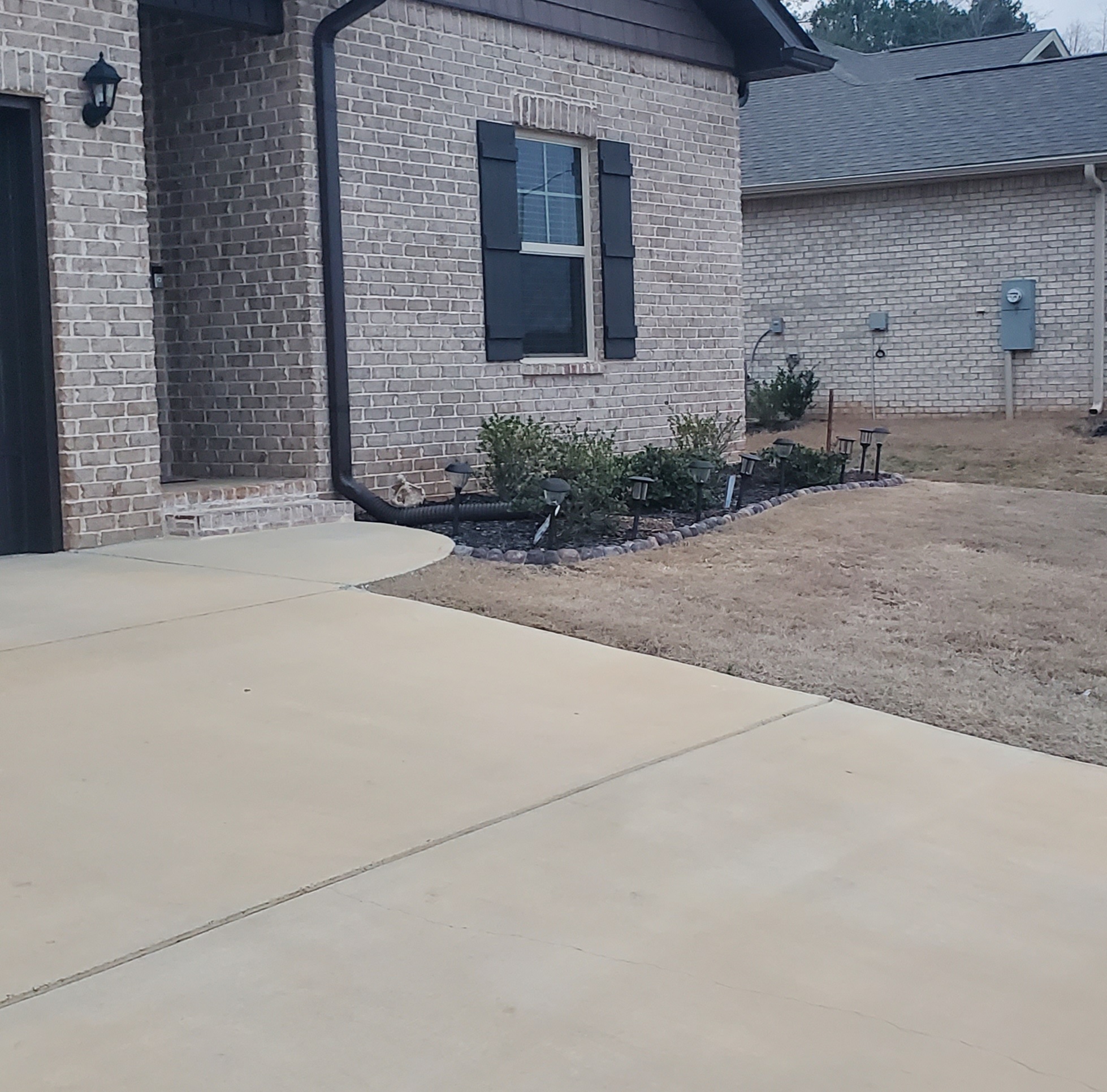 Before picture of landscaping